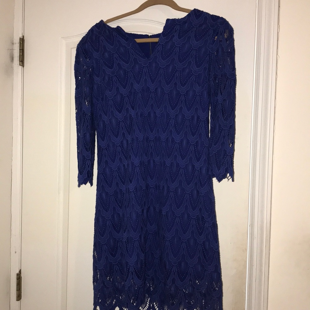Cynthia Steffe Blue Lace Cocktail Dress